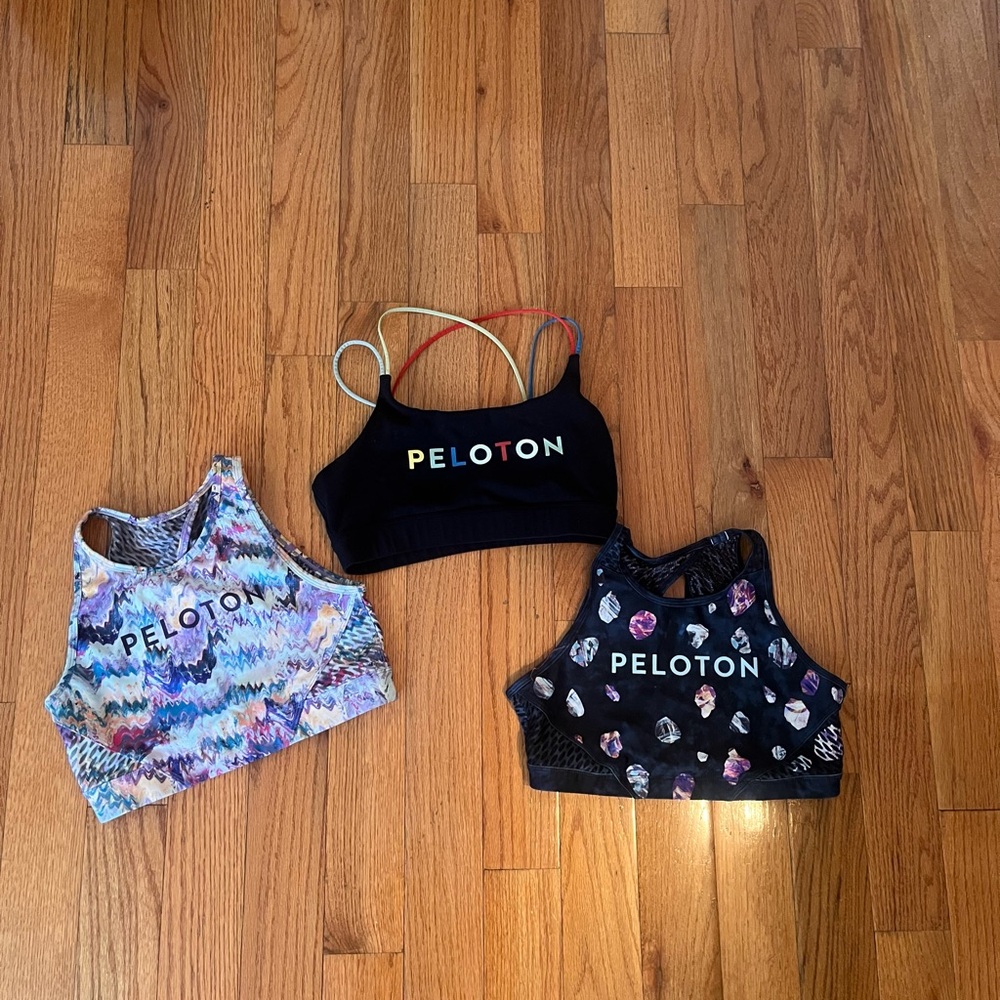 Peloton Sports Bra Trio - Vibrant Multicolor and Black